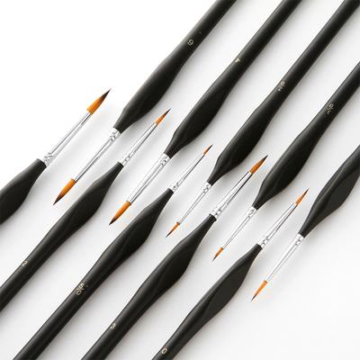 Detail Paint Brushes Set 10pcs Professional Miniature Fine Artist Painting Brushes Nylon Hair