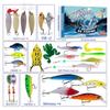 24 Days Christmas Fishing Advent Calendar Christmas Countdown Fishing Lures Blind Box for Dad Husband Boyfriend Surprise Gift