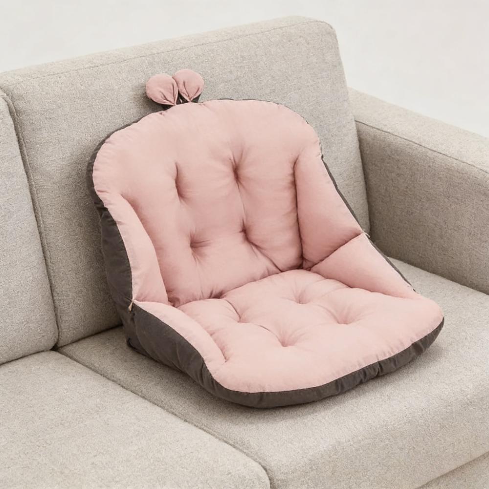 Cute Velvet Seat Cushion for Dorm Desk Kawaii Gaming Rocking Chair Cushion Backrest for Office Chair Lazy Sofa with Backs розовый 9490₽