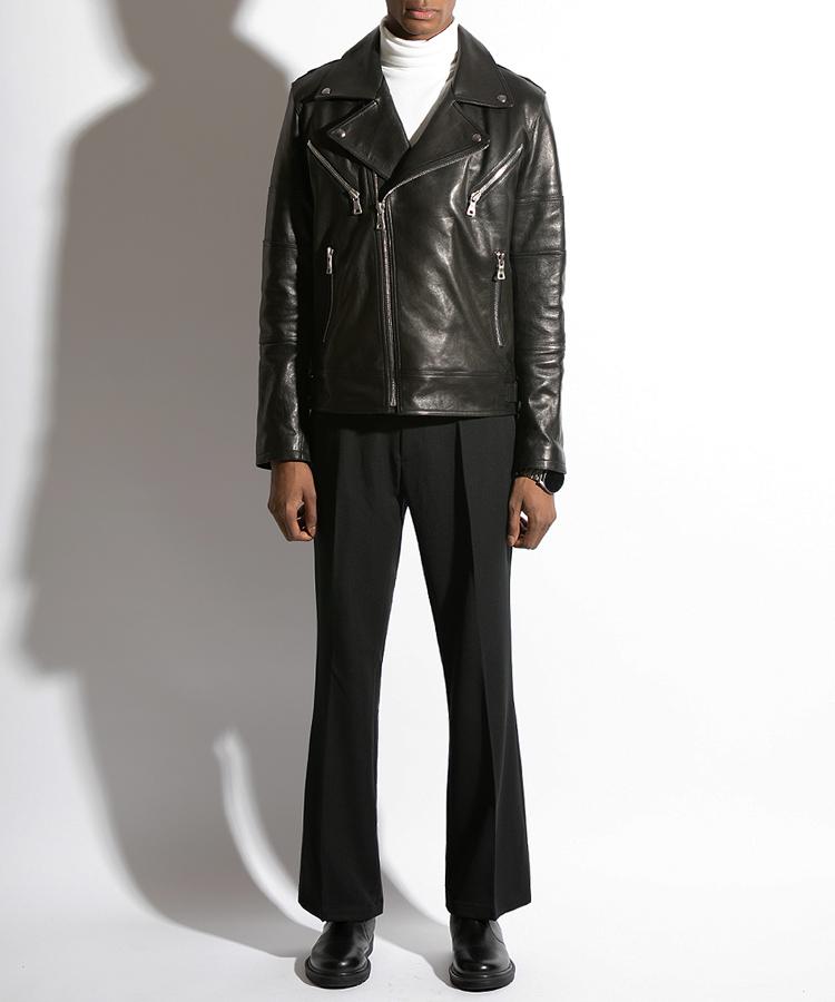 Seuteulaikeu Elegant Bootcut Trousers (Black)