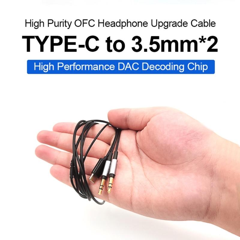Quality Replacement Cable TYPE C To 3.5mm Cable for MDRZ7 Z1R D7100 D7200 Headphones Wire Enjoy Clear Sound C Chip