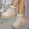 Cotton boots women's large size winter new thick-soled short tube Northeast cotton shoes piled and thickened warm snow boots