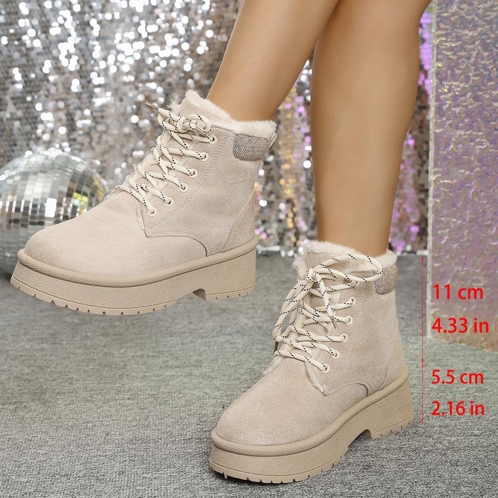 Cotton boots women's large size winter new thick-soled short tube Northeast cotton shoes piled and thickened warm snow boots