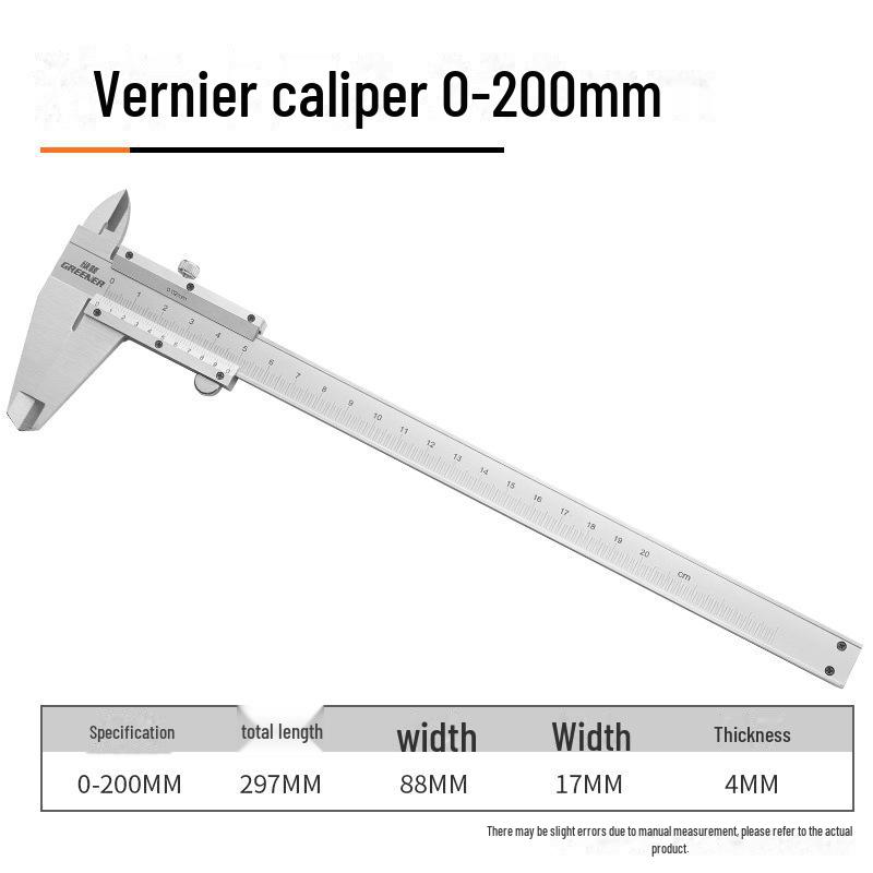 Green Forest Digital Vernier Caliper - High-Precision Measuring Tool (150mm/200mm/300mm)