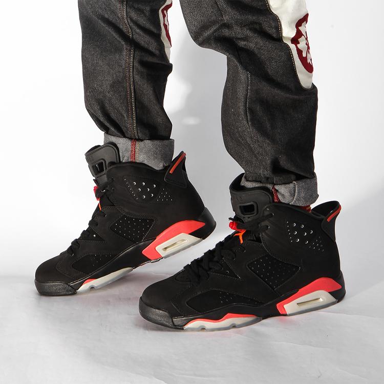 New JORDAN 6 Retro Infrared Black 2014 384664-023