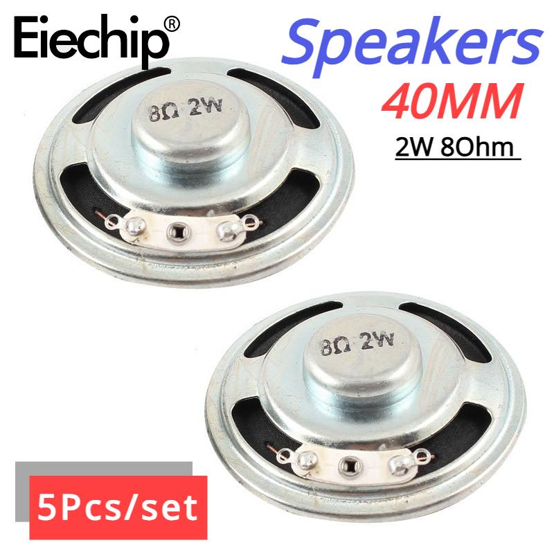 

5 шт. 40 мм громкоговоритель 2 Вт 8 Ом динамики для Arduino диаметр 40 мм 4 см мини ультратонкий рупорный динамик электронные аксессуары