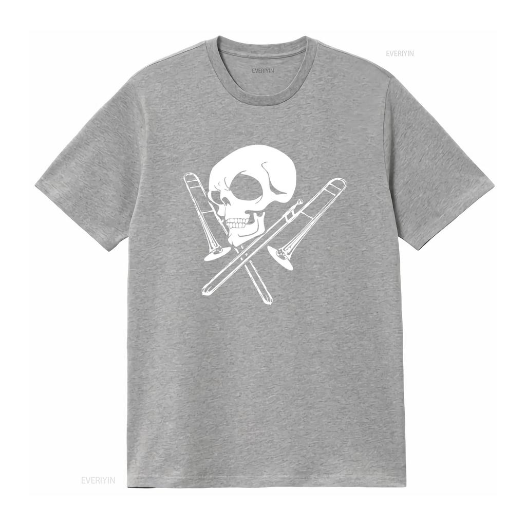 Skull And Trombone Print T Shirt for Vintage Washed Streetwear Top For Everyday Wear Stylish Breathable Versatile Unisex