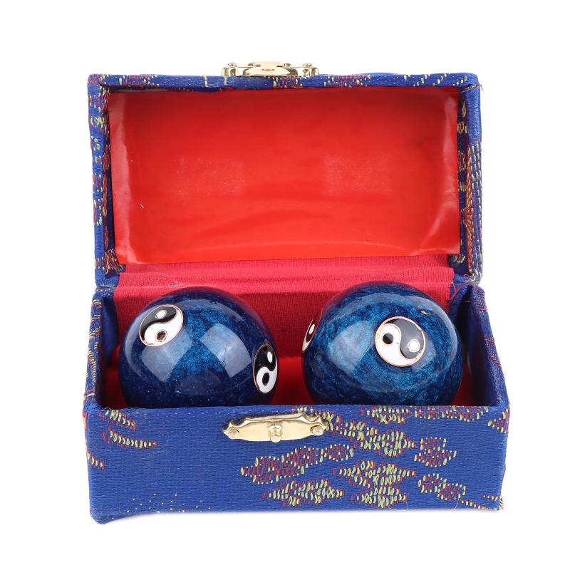 

2Pcs Hand Massage Balls With Storage Box Chinese Exercise Handballs For Hand Exercise Stress Relief Therapy Massager A1