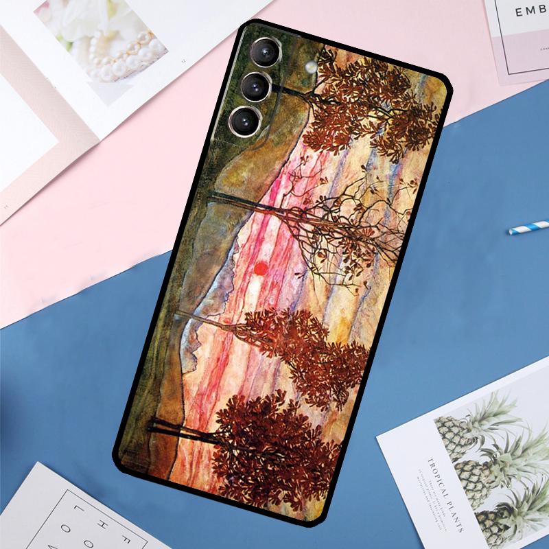 Egon Schiele Art Case For Samsung Galaxy S25 Ultra S21 S22 S24 S23 Ultra S9 S10 Plus S21 FE S25 FE Back Cover