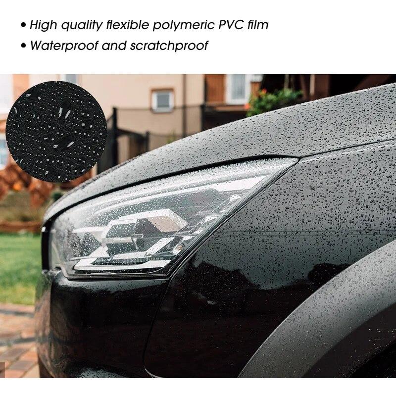 Film negru lucios Autocolant autocolant pentru mașină Decorație pentru caroserie Filme strălucitoare care schimbă culoarea Motociclete Auto Vinyl Wrap Decalcomanie piele