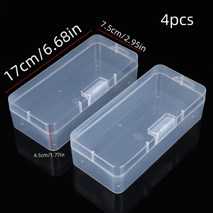 

4pcs Rectangular Transparent PP Desktop Organizer Storage Box, Multi-functional Storage