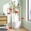 Stainless Steel No-Punch Multi-Layer Bathroom Storage Rack for Above Toilet