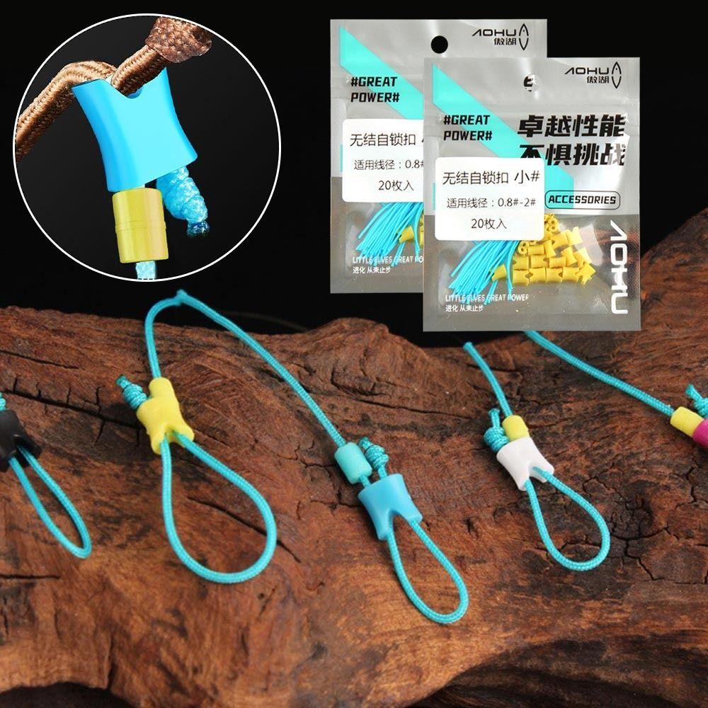 40/100pcs Fishing Rod Quick Rod Tie Straps Button Main Line Without Knot Button  Tool Accessories