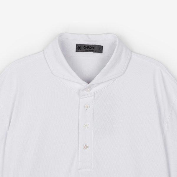 G Fore Men S loGo Embroidered White Polo G4mc0k300