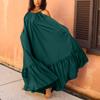 Women Fashion Casual Strap Dress Pocket Loose Backless Big Swing Dress