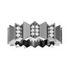APM Monaco Wavy Geometric Line Design Alloy Ring Men and Women Same Style Couple Model Dark Gray W23466XBR