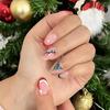 Christmas 24pcs Almond Shaped Wearable Fake Nail Tips