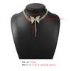 Tooxika Temperament Full Diamond Bow Short Necklace Fashion Trend Sweet Niche Choker Necklace Female