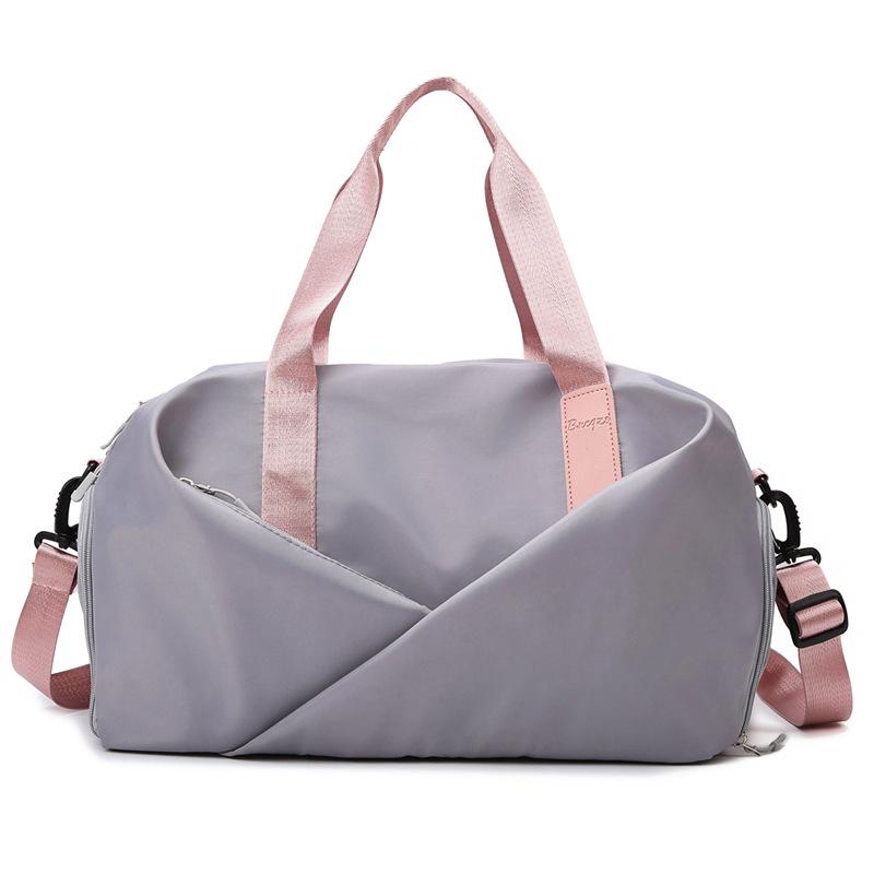 Women's Sports Gym Bag with Shoe Compartment, Wet/Dry Separation, Water-Repellent Oxford Cloth, Ideal for Yoga, Swimming, and Travel.