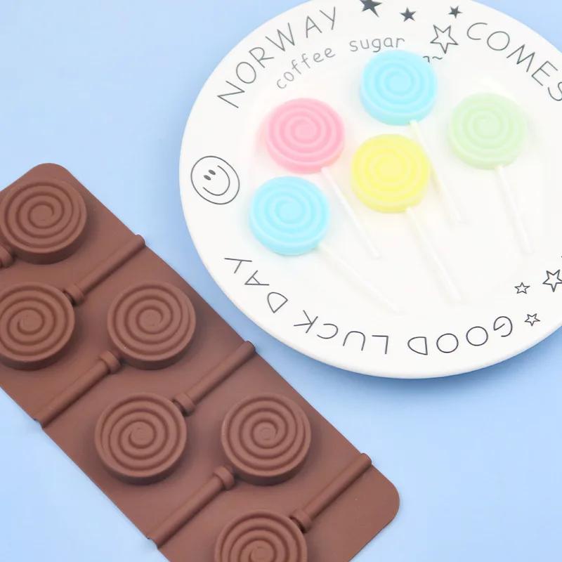 6 Even Doughnut Silicone Mold Lollipop Chocolate Cheese Stick Making Tools DIY Children's Candy Baking Mold Kitchen Bakeware