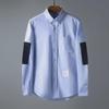 TB JL Trendy Unisex Oxford Košile s Dvojitým Rukávem a Kontrastními Detaily