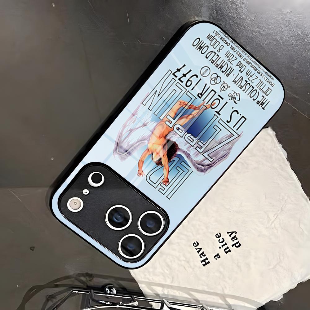 

Band L-Led Z-Zeppelin Phone Case For IPhone 17 Pro Max 16 15 14 Pro Max 13 11 X Xs Xr 8 7Plus Glass Cover iPhone 15 Pro