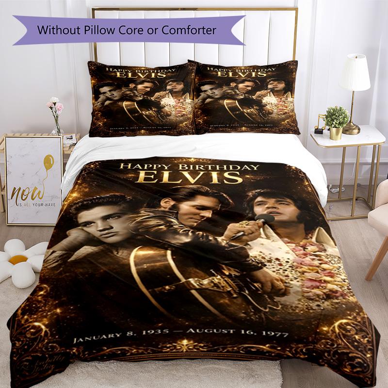 Elvis Presley Bed Linen Set Suitable For Bedrooms Soft Fabric Christmas Gift