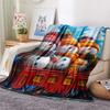 Snowmen Print Flannel Blanket, High Quality Comfortable for All Seasons, Home Decor, Warmth and Comfort, Perfect for Christmas Gifts