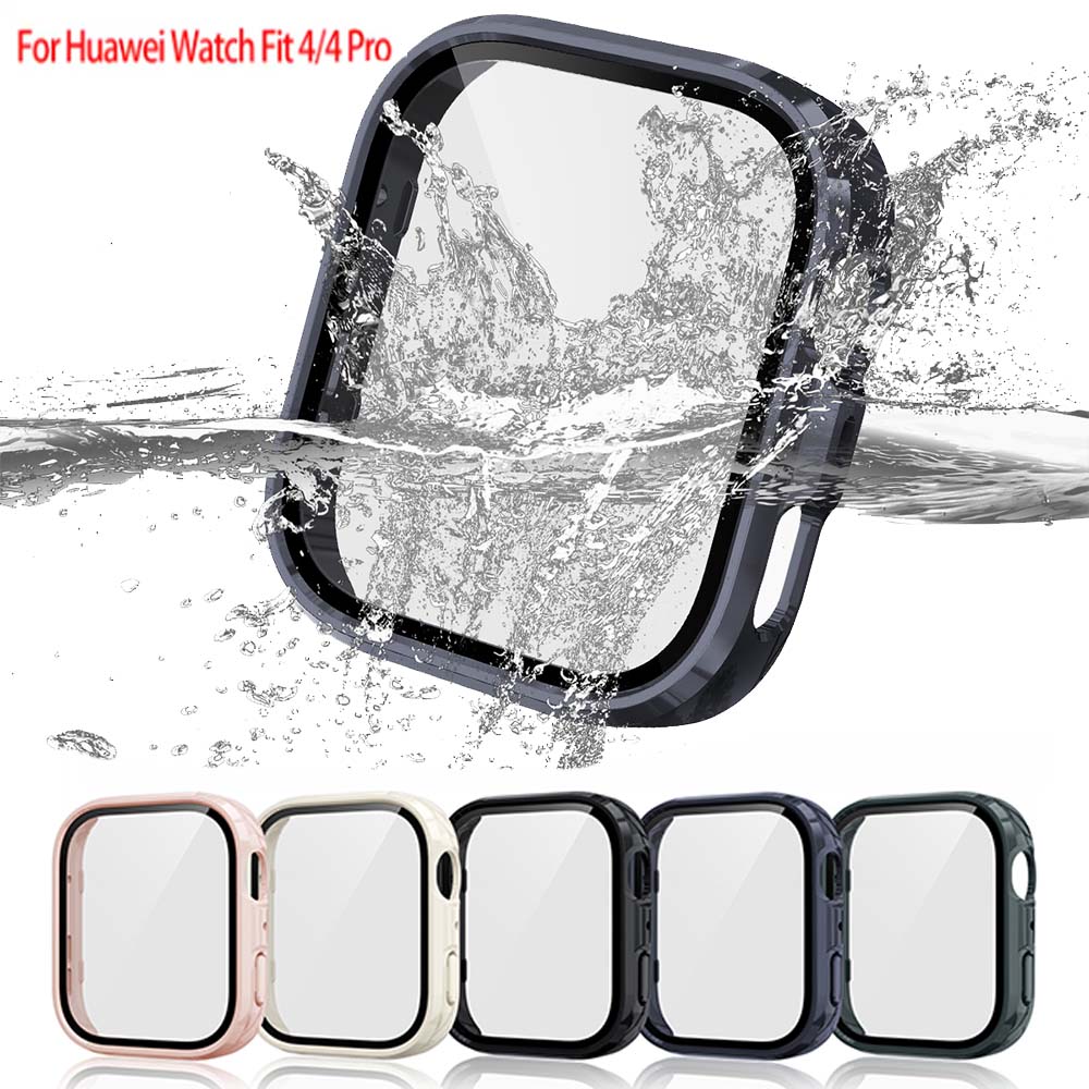 NEW Tempered Glass+PC Case For Huawei Watch Fit 4/4 Pro Cover All-Around Screen Protector Watch Cases For Huawei Fit 4 Accessory