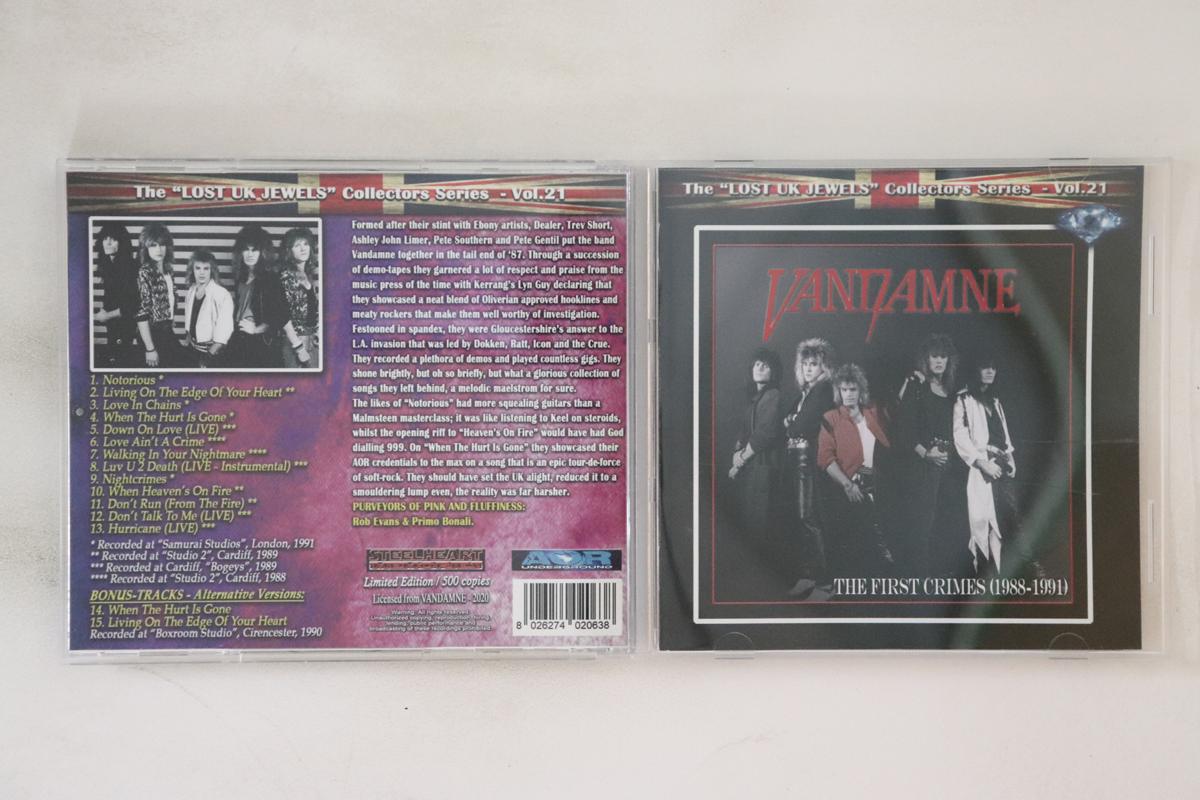 

CD VANDAMNE First Crimes 19881991 SMM2063 STEELHEART MEM 2020 UK Europ Metal Used