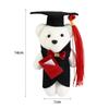 10 pcs/set Graduation Season Mini Bear Flower Bouquet Bachelor Bear Plush Toy  School Graduate Gifts