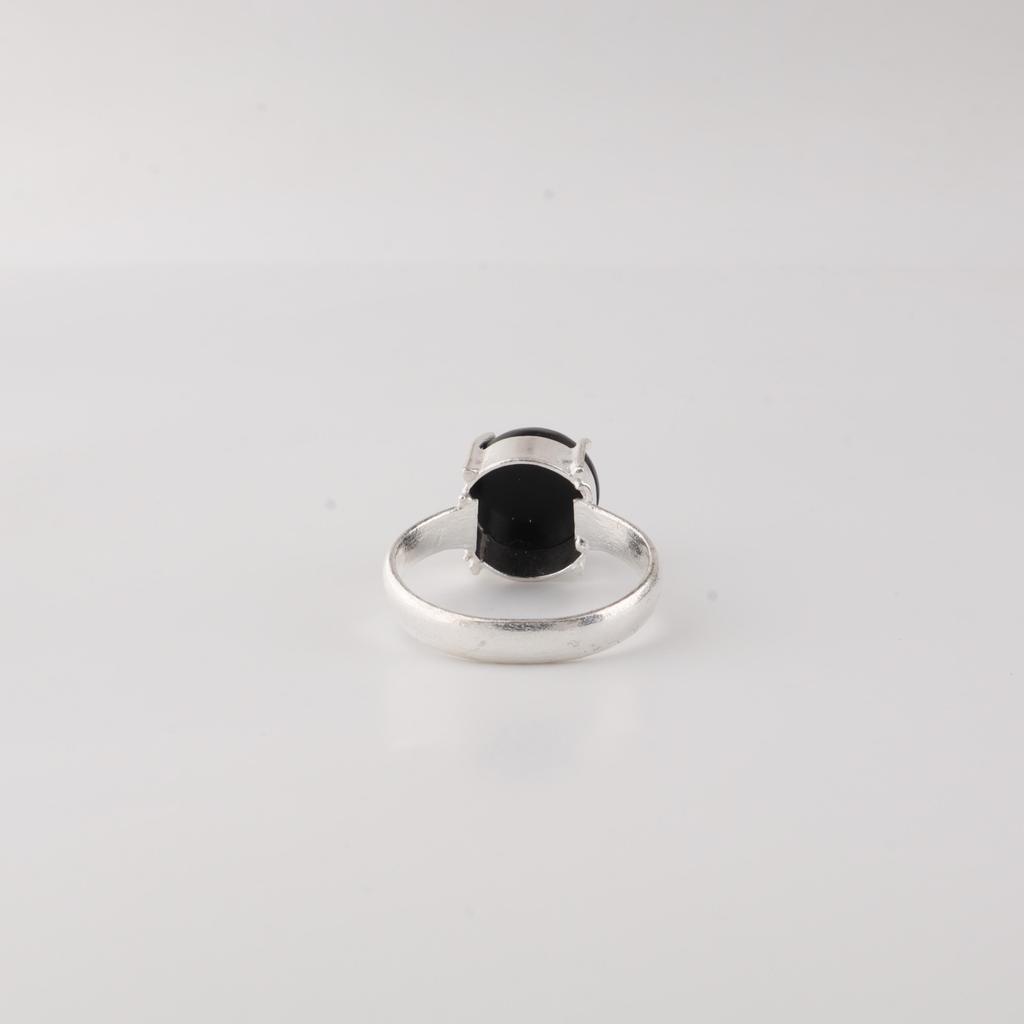 Zwarte Toermalijn Edelsteen 925 Sterling Zilver Feestelijke Designer Ring Voor Verjaardagscadeau RR-72-28
