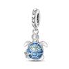 925 Silver Luminous Blue Ocean Series Octopus Starfish Charms Beads For Women Fit Bracelet DIY Jewelry Gifts