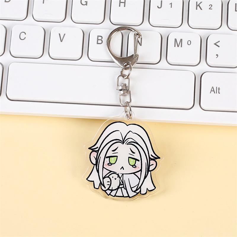 Two-Dimensional Fu Rong Sun Ce Acrylic Keychain Pendant