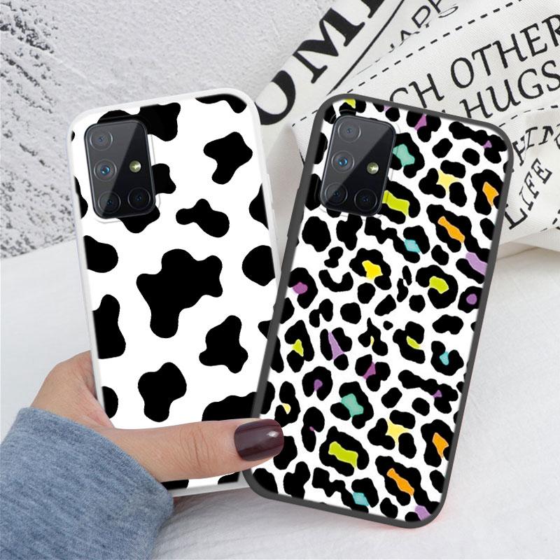 Leopard Print Phone Case For Samsung Galaxy A51 4G 5G A71 5G Protection Back Cover Soft Silicone Fundas For Samsung A 51 Coque