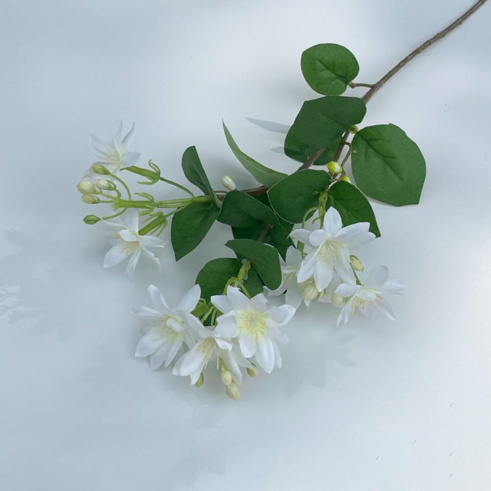 

60cm Length Jasmine Silk Flowers DIY Decoration Artificial Flowers Photography Props білий