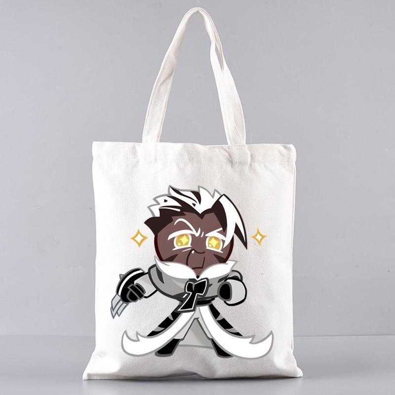 

Shadow Milk Cookie Run Kingdom Pure Vanilla Cookie Women Canvas Tote Bags Handbags Shoulder Bags Shopping Handbag