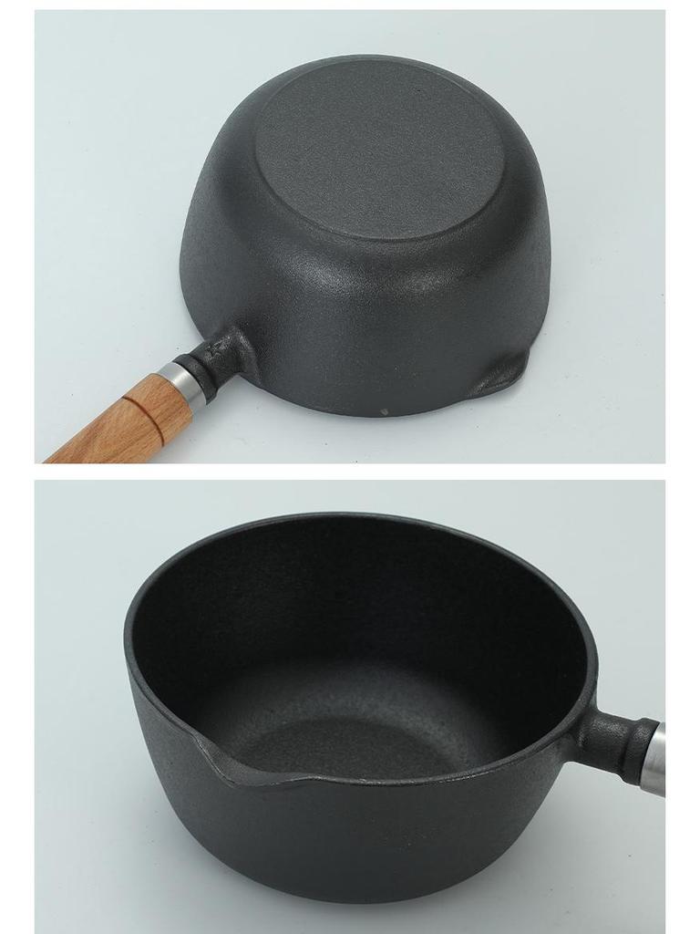 Gusseisen Antihaft Milch- & Babytopf - Ideal zum Erhitzen von Milch, Kochen von Nudeln, Schmoren von Suppe, Frittieren & mehr. Japanisches Design.