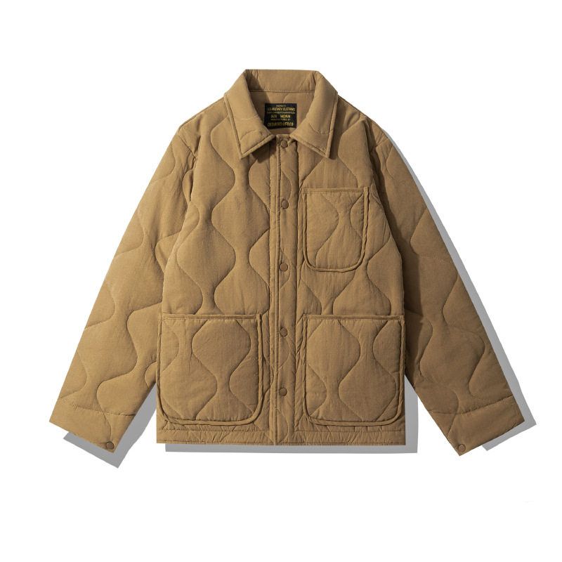 American Retro Style Workwear Cotton Jacket for Men, Winter Amekaji Cotton Coat, Foreign Trade Men's Clothing, Barn-Style Cotton Jacket