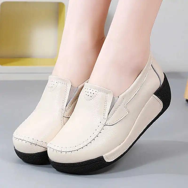 Non-slip Sole Warming High Sneakers For Women Leopard Loafers Shoes Summer Boots Ladies Sport Special Use Loufers Trainners