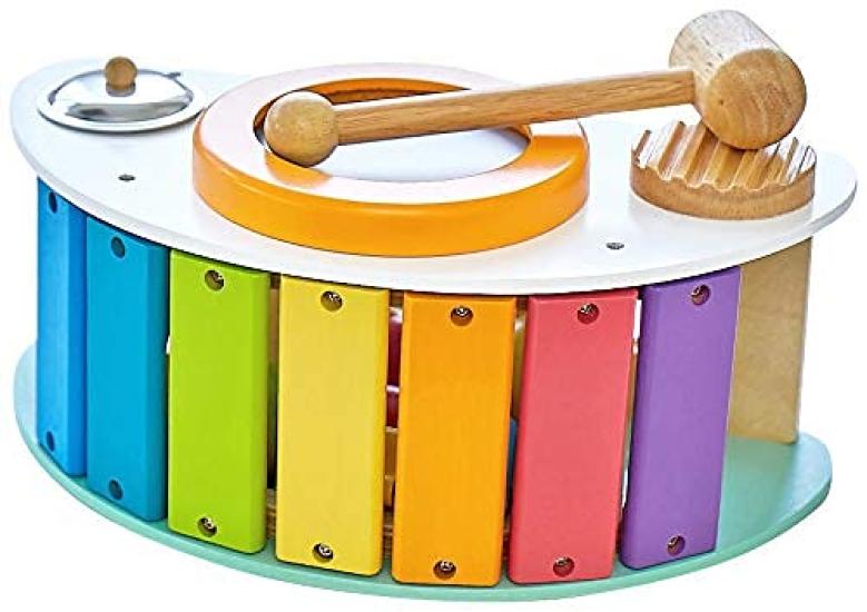 Toy Rocking Activity Educational Wooden Musical Hammer Birthday Gift for Year Olds Edutē I'm Toy, Toy, Instrument, Toy, Shape-Matching Puzzle, 1-2