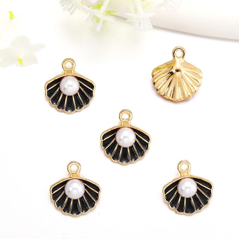 Pearl Color Oil Drop Shell Jewelry Accessories for DIY Bracelets, Keychains, and Pendants (W261)