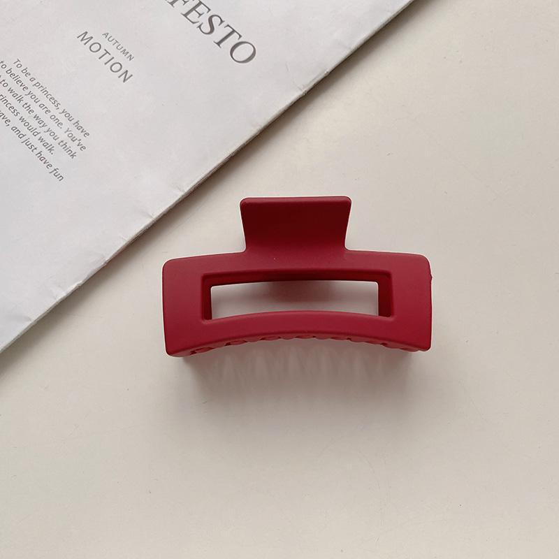8.7cm Square Rectangle Simple Multi Colors Hair Claw Clips Middle Matte Hair Claw for Woman Girls
