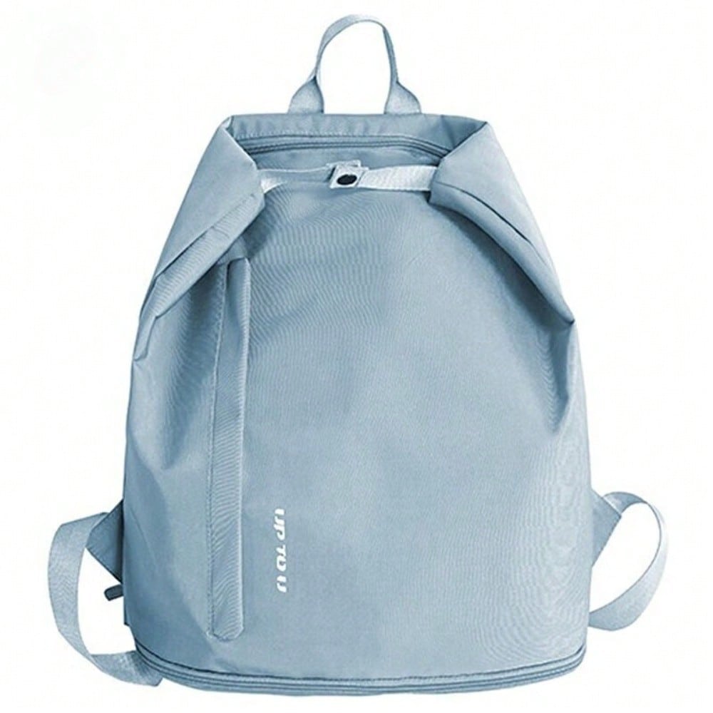 Sac de natation avec séparation sec et humide Sac de plage étanche Sac de fitness Sac de rangement de voyage Sac à dos de sport de loisir Blue multicolore