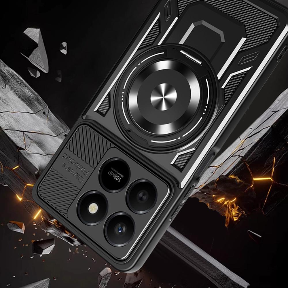 Magnetic Case For Honor 400 Smart 5G / 400 Smart 4G / X7d 4G / X7d 5G Rotating Kickstand TPU + PC Phone Cover