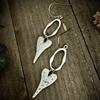 Creative Retro Heart-shaped Hollow Pendant Earrings, Suitable for Women's Daily Party Wear, Chic Earring Accessories