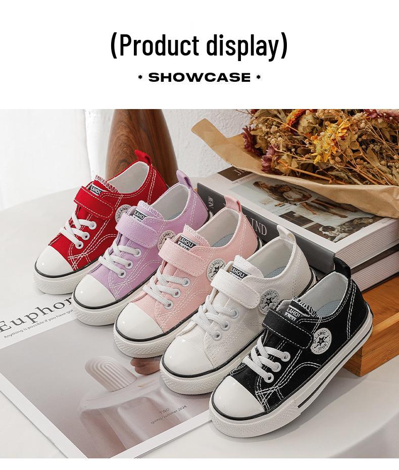 Kids' Unisex Canvas Shoes - Winter 2025 Style, Round Toe, High/Low Top, Soft Sole Board Sneakers for Students