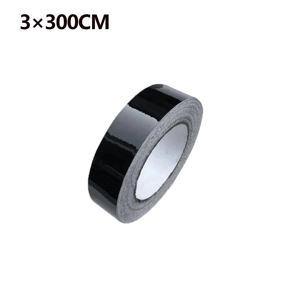 3/5 см Глянцевая Черная Виниловая Пленка-Лента Полосы для Капота Крыши Автомобиля Наклейка Стойка Хромированная Замена Черная Пленка для Отделки Окон