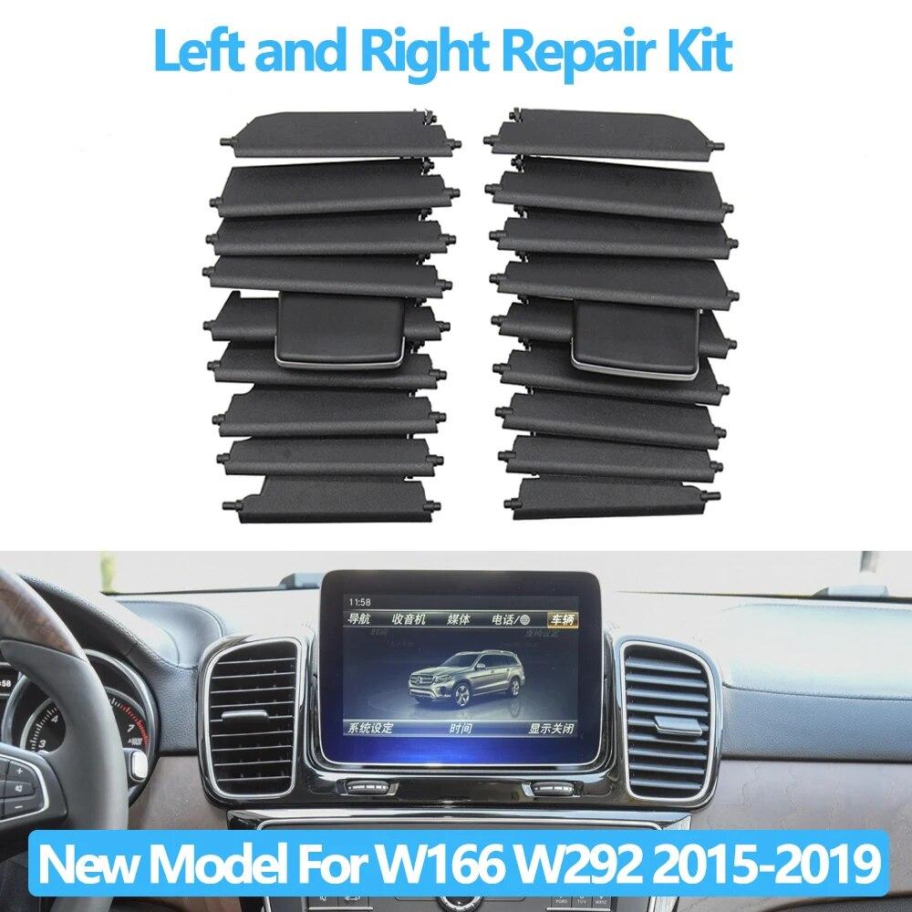 Car Front Middle AC Air Conditioner Vent Outlet Grille Slide Clip Repair Kit For Mercedes Benz W166 W292 ML350 GL450 GLE GLS