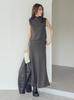 sleeveless knit narrow skirt SET 09WNO254119 CGRY 1 High-neck